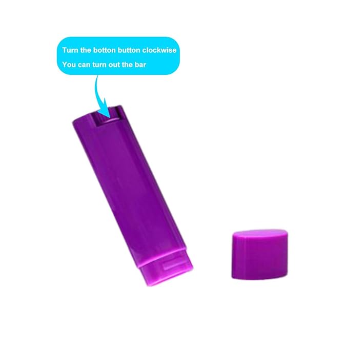 5ml 100Pcs Empty Oval Deodorant Lip Deodorants(Purple)