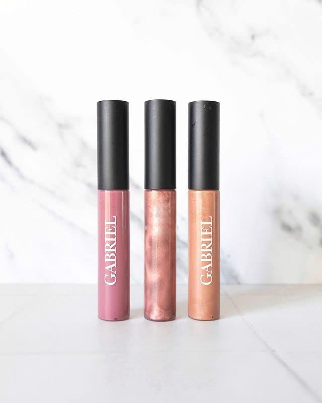 Gabriel Cosmetics Lip Gloss, Natural Lipgloss, Paraben Free, Vegan, Gluten-free,Cruelty-free, Non GMO, High performance and long lasting, Infused with Jojoba Seed Oil and Aloe, .27 fl oz. (Softberry)
