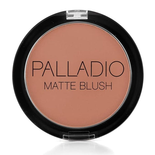 Palladio Matte Blush, Brushes onto Cheeks Smoothly, Soft Matte Look and Even Finish, Flawless Velvety Coverage, Effortless Blending Makeup, Flatters the Face, Convenient Compact, Chic