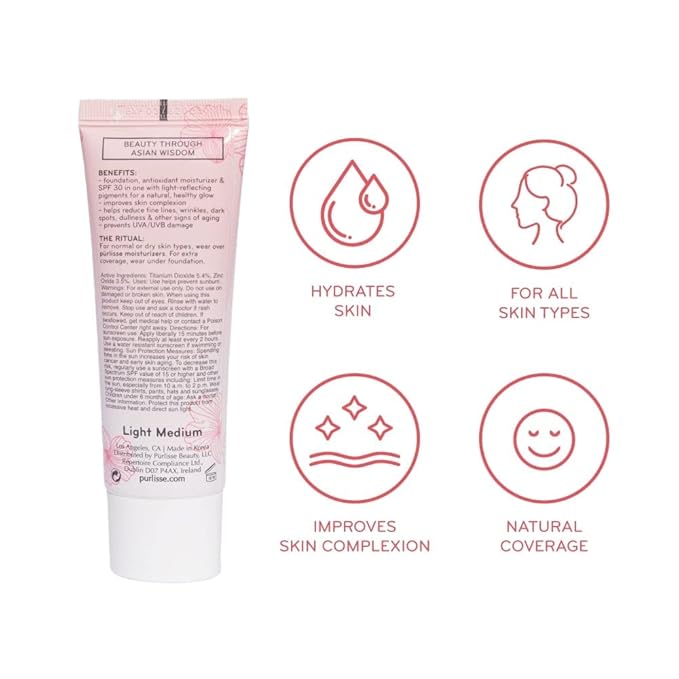 pūrlisse Radiant Glow Illuminating BB Cream Spf30 Hydrating Oz (Tan)