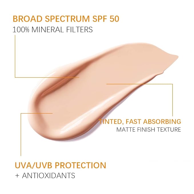 Hydrating Sunscreen, Face Sunscreen, Sunscreen for Face and Body, Tinted Sunscreen, Mineral Sunscreen, Sunblock, Body & Face Sunscreen Spf 50, Oxide, Titanium Dioxide, Hyaluronic Acid, Vitamin E Sunscreen for All Skin Types (1PCS)