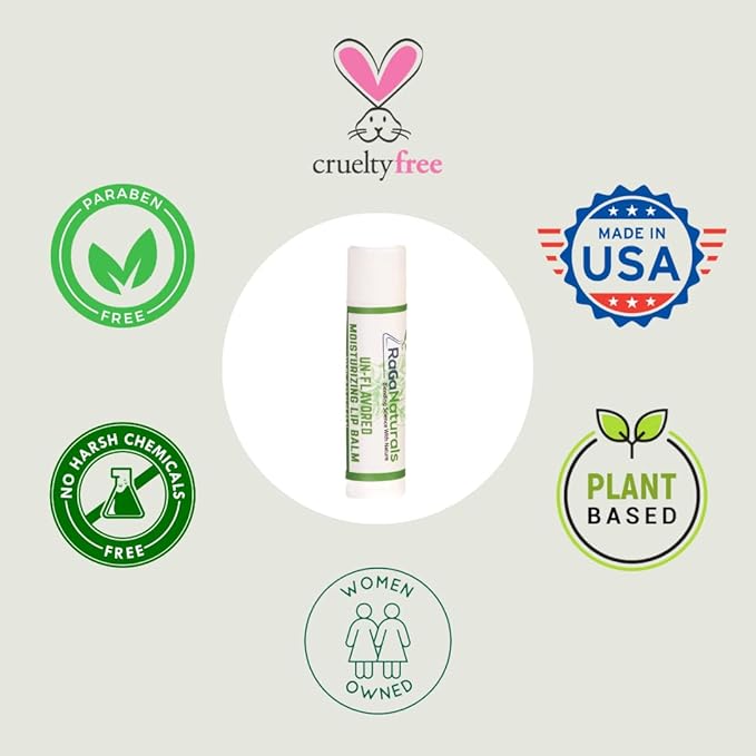 Unscented Lip Balm - 100% Natural Oil,