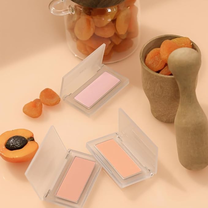 BBIA Ready To Wear Powder Cheek Blush 3 Color โ Buildable & Blendable Soft Blush for Cheeks, Matte & Shimmery Finish, Lightweight, Long-Lasting, Vegan, Korea Face Makeup, 0.19oz (03 POWDER APRICOT)