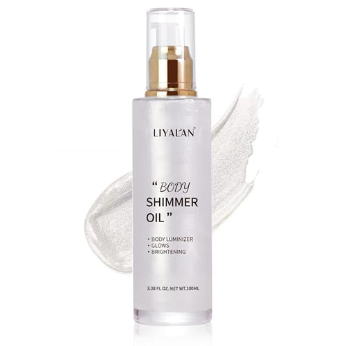 Liyalan Shimmer Body Oil Pearl White 5 Color Fl Oz)