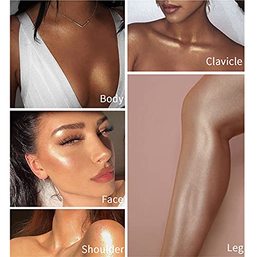 2 Pack PHOERA Shimmer Body Lotion, High Gloss Body