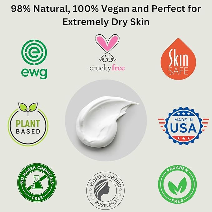RaGaNaturals Natural Mango Butter Body Cream for Dry Skin for Women, Men - Tropical Plant-Based Hydrating Moisturizer with Avocado Oil and Vitamin E - Non-Greasy, Vegan, Cruelty-Free, Smell Good -8 Oz