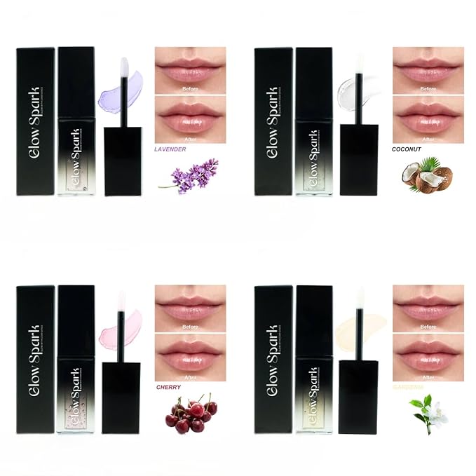 Lip Glow Oil for Radiant, Fuller Lips. Luxurious Hydration & All-Day Moisture for Lip Elegance (Coconut)