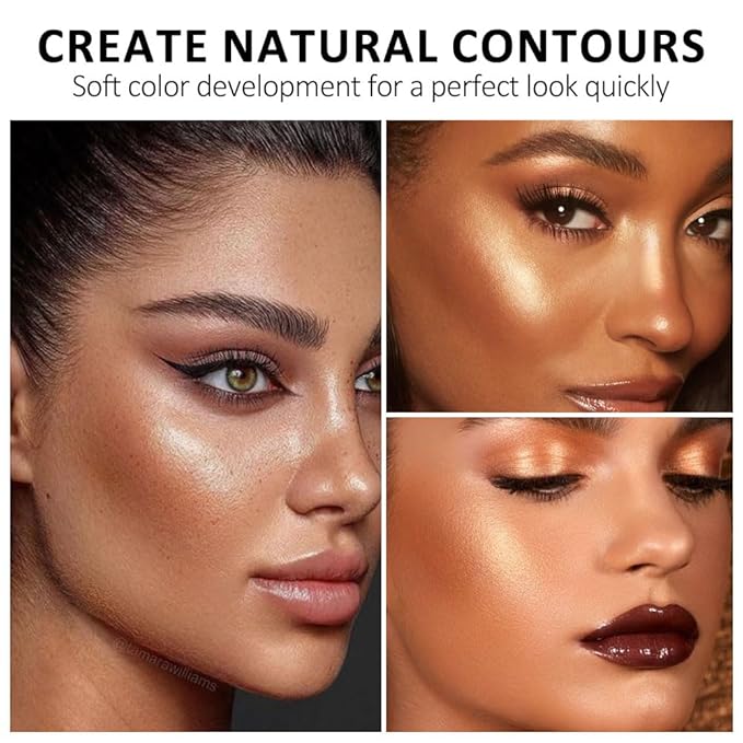 Professional Light Medium Brown Contour Highlight Palette,Multiple Full