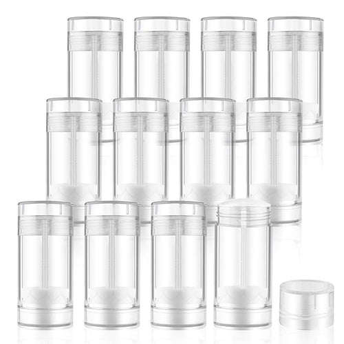 12 Pieces 15g Clear Plastic Deodorant Tubes,Lipstick