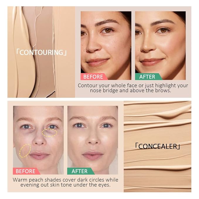 evpct 6 Colors Conceal Correct Cream Contour Makeup Covers redness