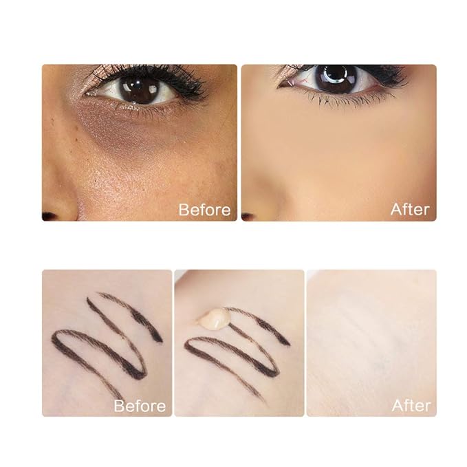 Waterproof Full Coverage Concealer With Primer Sponge Set, (0.2Fl, Natural)