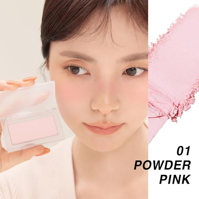 BBIA Ready To Wear Powder Cheek Blush 3 Color โ Buildable & Blendable Soft Blush for Cheeks, Matte & Shimmery Finish, Lightweight, Long-Lasting, Vegan, Korea Face Makeup, 0.19oz (03 POWDER APRICOT)