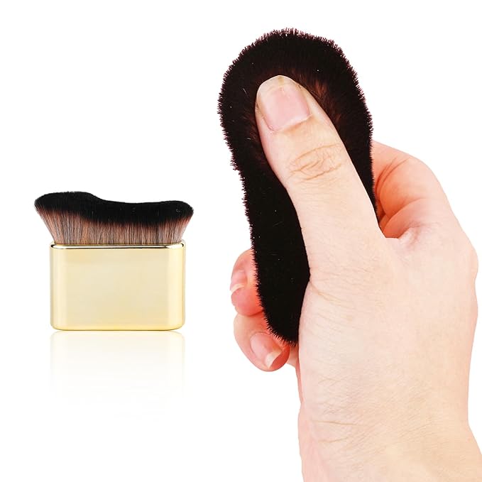 Self Tanning Brush, Self Tanning Brush Applicator Self Tanner Brush Foundation Body Makeup Brushes Self Tan Blending Brush for Face and Body(Gold)