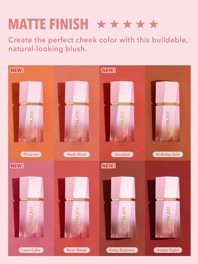 SHEGLAM Color Bloom Liquid Blush Makeup for Cheeks Float On
