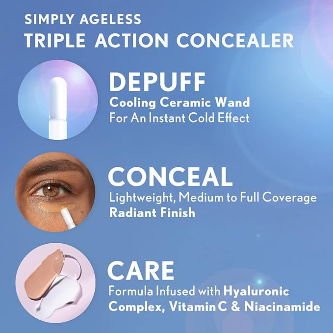 COVERGIRL Simply Ageless Triple Action Concealer, Soft Sable, of 1