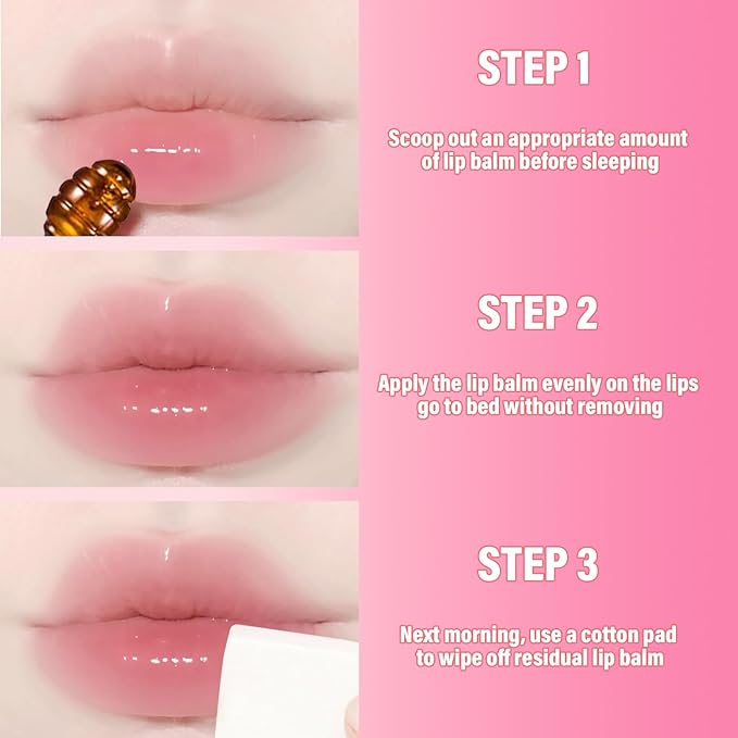 3 Pcs Honey Lip Balm, Bee (Honey+Strawberry+Watermelon)