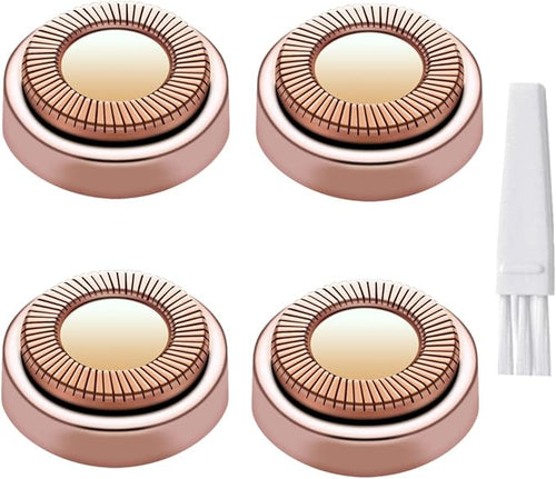 Facial Hair Remover Replacement Heads for Generation 1 Finishing Touch Flawless Facial Hair Removal Tool for Women,18K Gold-Plated Rose Gold 4 Count,First Generation by BECHY.