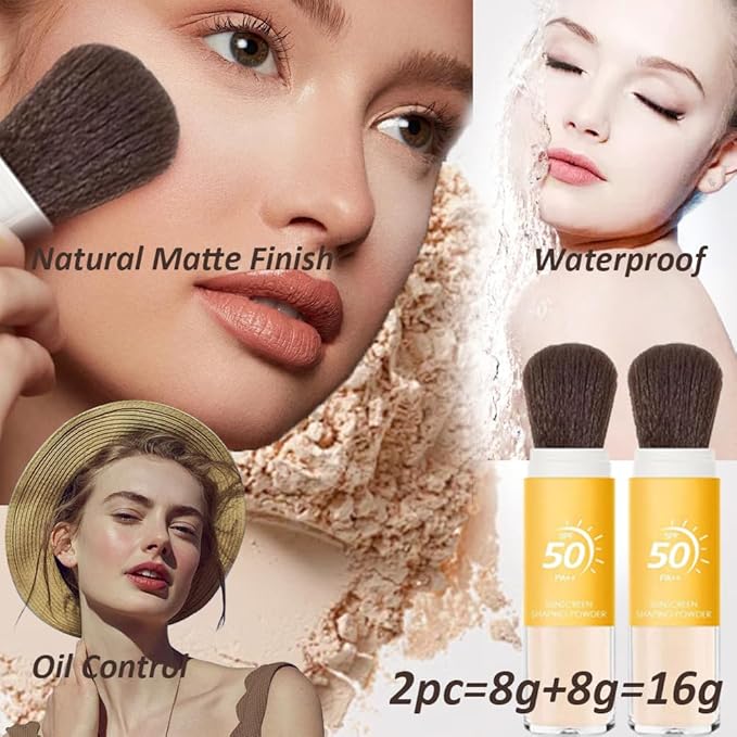 Sunscreen Setting Powder SPF 50 Loose Powder with All Skin-2PC 0.28 oz