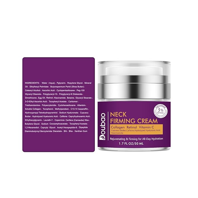 Advanced Neck Firming Cream – 3% Retinol & Hyaluronic Acid for Wrinkle Reduction, Lifting & Skin Tightening – Anti-Aging Moisturizer for Face, Neck & Décolleté – Deep Hydration, 3.4 FL(2 bottle)