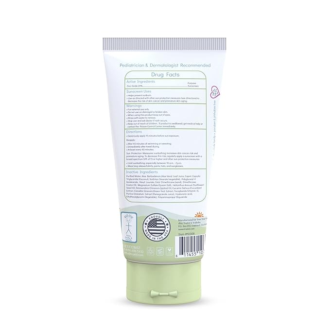 TruKid Eczema SPF30 Face Sunscreen Unscented 3.4oz Baby Sunscreen, Natural Ingredients Kids Sunscreen, Reef-Friendly Travel Size Sun Screen, Beach Defense Sunscreen for Kids, Toddlers, Babies & Adults