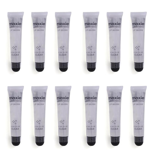 Maxie by Plantico Beauty Clear Lip Polish bulk (12 Pieces) CLEAR/ALOE (Original Clear, 12 PCS)