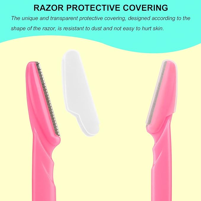 Eyebrow Razor for Women, 110 Dermaplaning Tool Face Shavers for Women Multipurpose Face Hair eyebrow Trimmer boby Hair Removal for Men with Protective Cover, 6 Colors