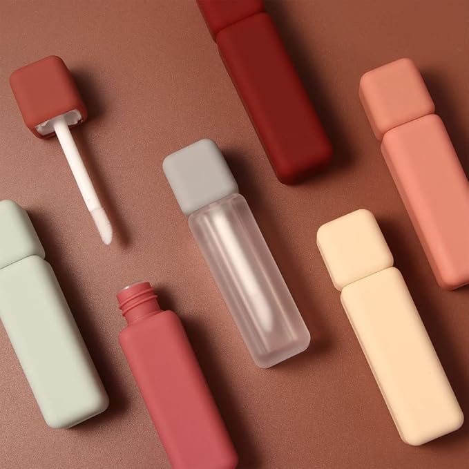 Leadigol 7-Piece Lip Gloss Set with Wand, Mini Cosmetic Containers, Cute Applicator, Lip Glaze Tube Holder, DIY Lipstick & Lipgloss