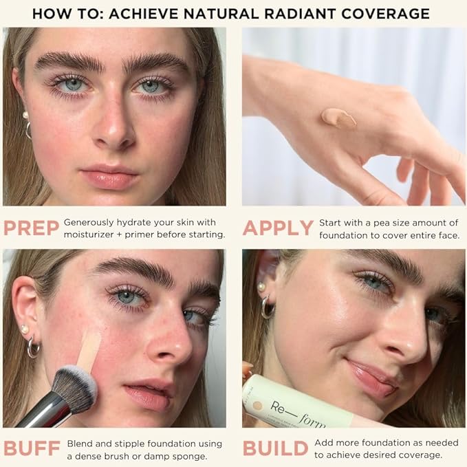 HALEYS Re-form Luminous Skin Foundation, VEGAN + CRUELTY-FREE, types (1.75)