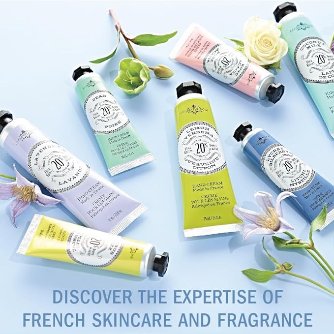 La Chatelaine 20% Shea Butter Hand Cream Travel Size, Organic Argan Oil, Moisturizing, Nourishing, Repairing, Extra-Rich Hand Lotion, Made in France, Paraben Free, 1 oz / 30ml (White Grapefruit)