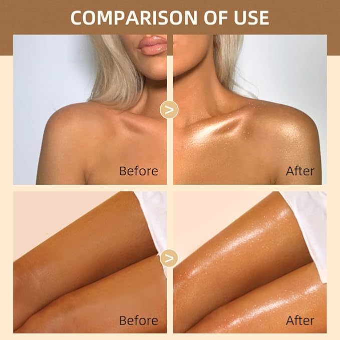 40ml Body Shimmer Oil,Face and Body Liquid Luminizer,Smooth 40ml