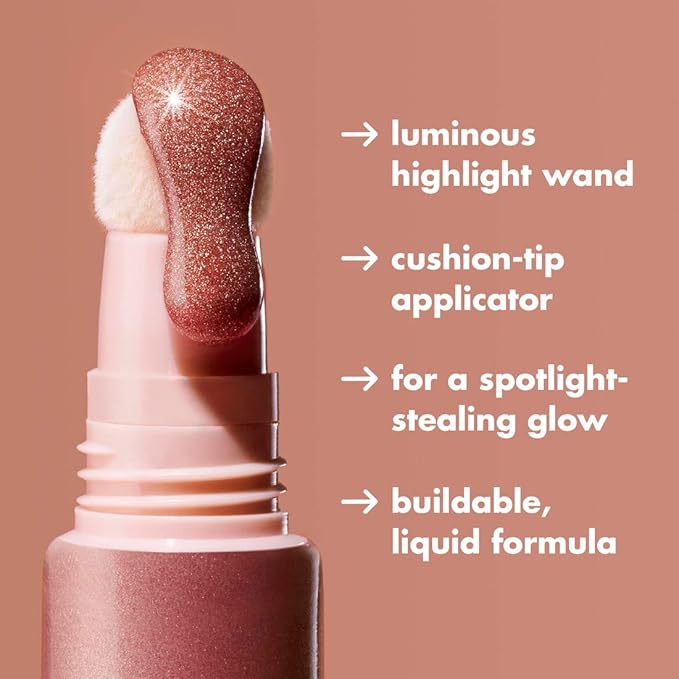 e.l.f. Halo Glow Highlight Beauty Wand, Liquid Highlighter Cruelty-free,Champagne Campaign
