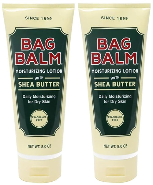 Bag Balm Moistuzing Body Lotion with Shea Butter, Daily Moisturizing for Dry Skin | Pack of 2 8oz Tubes