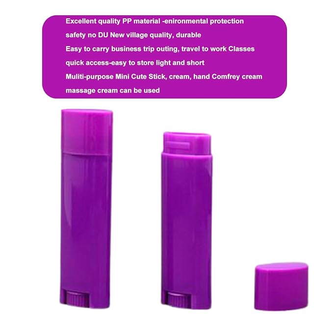 5ml 100Pcs Empty Oval Deodorant Lip Deodorants(Purple)