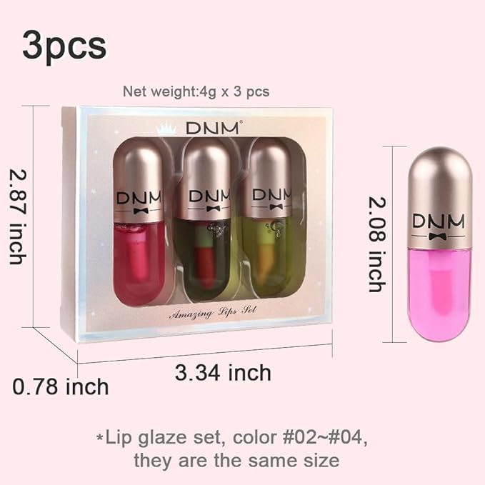 evpct 3Pcs Peach Aloe Vera Avocado Mini Clear Changing