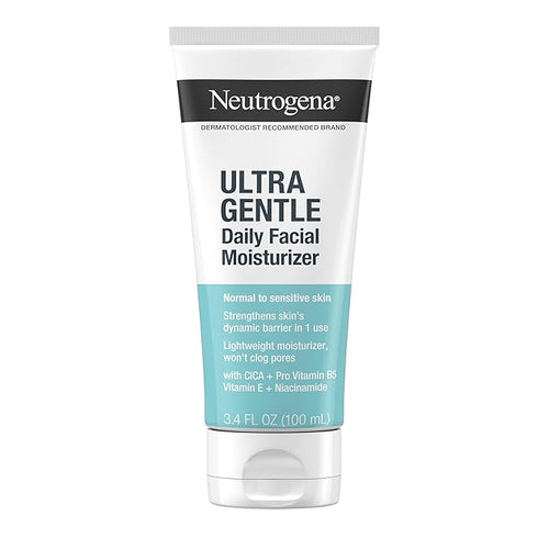Neutrogena Ultra Gentle Fragrance Free Daily Face Moisturizer, Facial Moisturizer for Sensitive & Dry Skin with CICA, Pro-Vitamin B5, Vitamin E & Niacinamide, 3.4 fl. oz