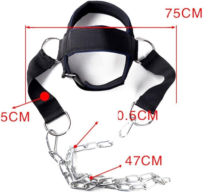 Padded Neck Training Head Harness with Chain Weight