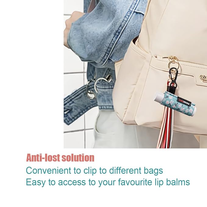 HEYSKAY Lip Balm Holder Sleeves Keychain