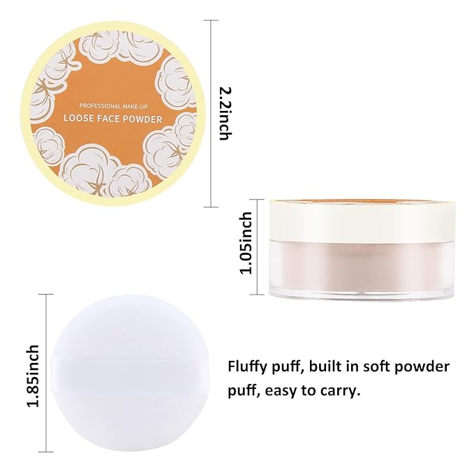 Boobeen Loose Face Powder Translucent Setting Powder Oil