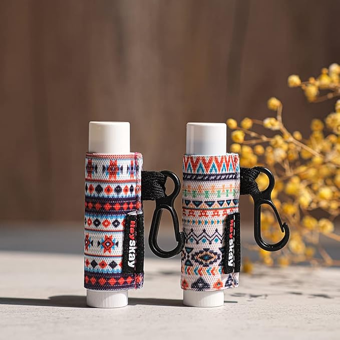 HEYSKAY Lip Balm Holder Sleeves Keychain