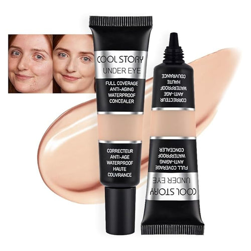Kaely 2Pcs under Eye Concealer Full Coverage,Waterproof Concealer