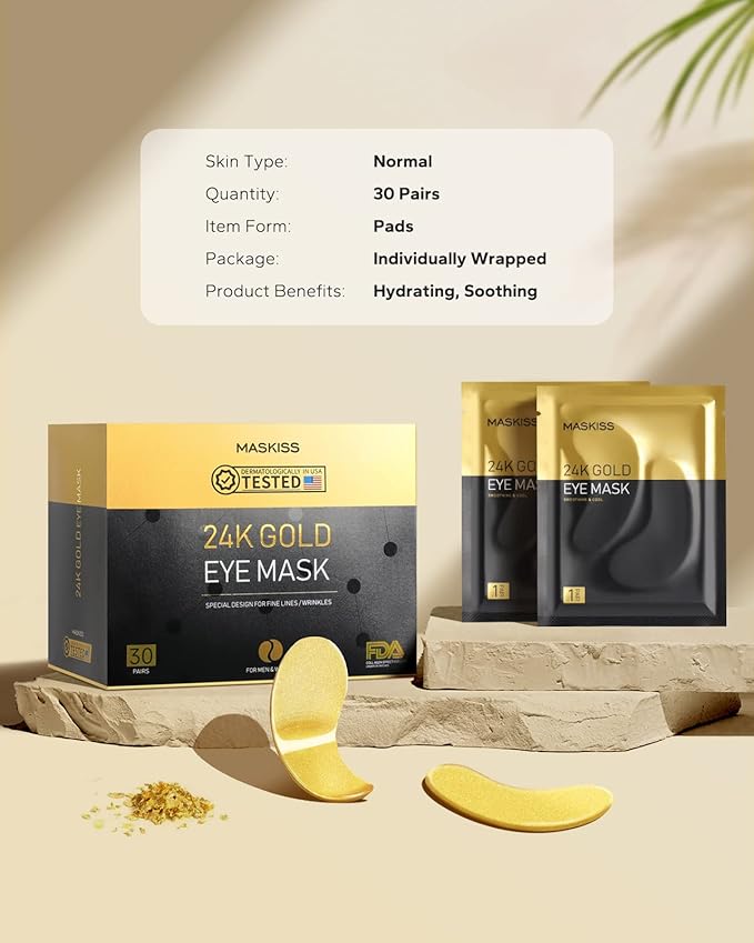 24k gold under eye patches