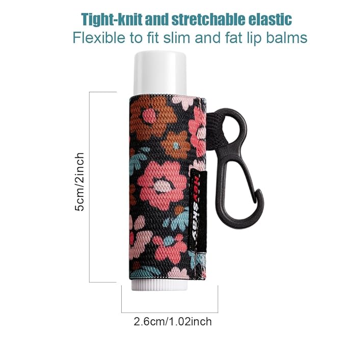 HEYSKAY Lip Balm Holder Sleeves Keychain