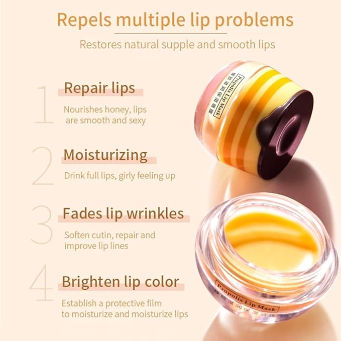 Bee Lip Balm Honey Pot, 4 Exfoliator
