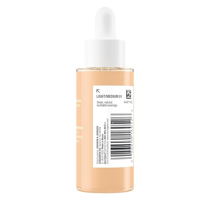 Neutrogena Healthy Skin Sensitive Skin Serum Foundation with Light/Medium 01, 1 oz