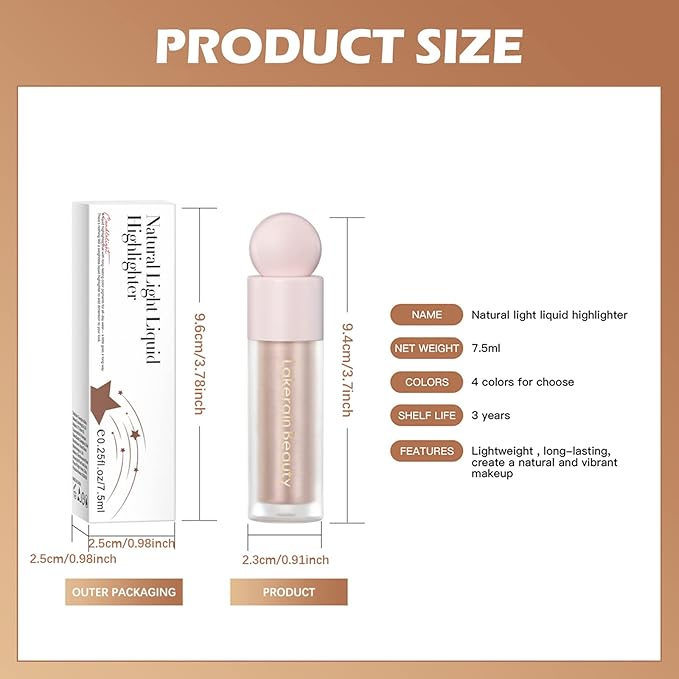 Erinde Liquid Highlighter Makeup, Pink Luminizer Face Highlight
