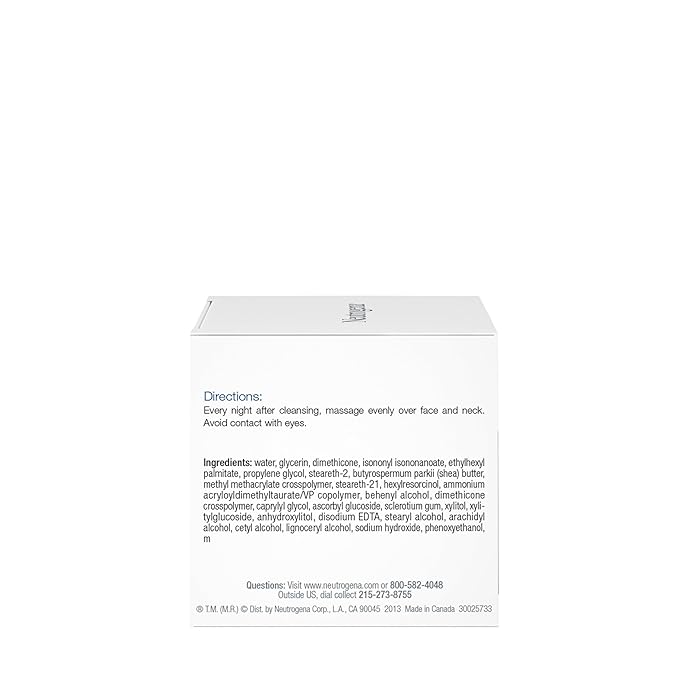 Neutrogena Triple Age Repair Anti-Aging Night Cream Facial Moisturizer, Tone-Evening Dark Spot Remover & Firming Anti-Wrinkle Nighttime Face & Neck Cream, Vitamin C & Glycerin, 1.7 oz
