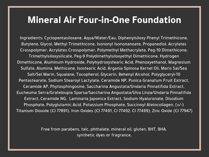 Mineral Air Four-in-One Foundation for Mineral Air Mist Medium Tan 10 ml