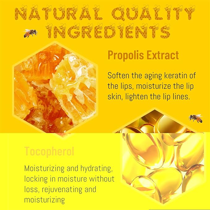 4PCS Lip Balm Honey Pot, Honey Sleeping
