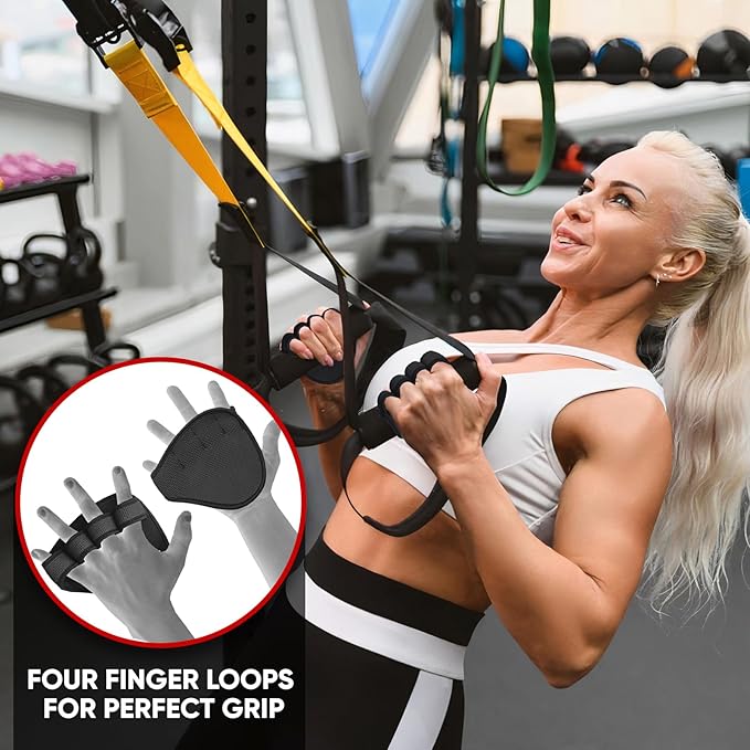 Weight Lifting Gym Grip Pads Non-Slip Neoprene Pull