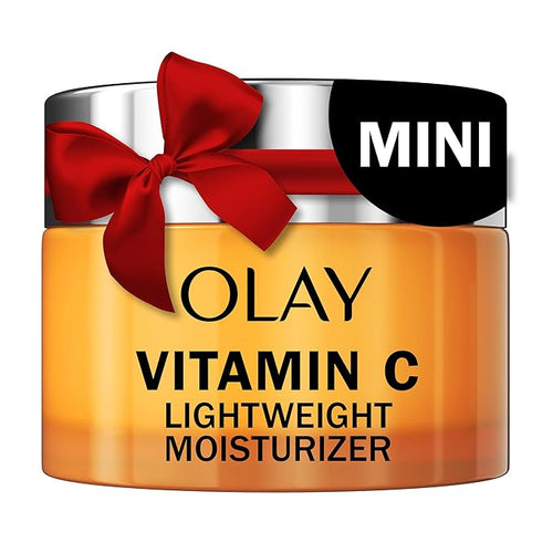 Olay Vitamin C Face Moisturizer, Brightening Cream for Women, Trial Size, Evens Tone, Dark Spot & Hyperpigmentation Reduction, Glowing Skin Care - Niaciniamide, Lactic Acid, 0.5 Oz